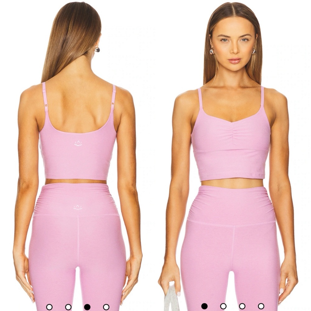 Nwt Beyond Yoga Set: Spacedye Raise The Barre Shirred Legging & Tank Pink Haze